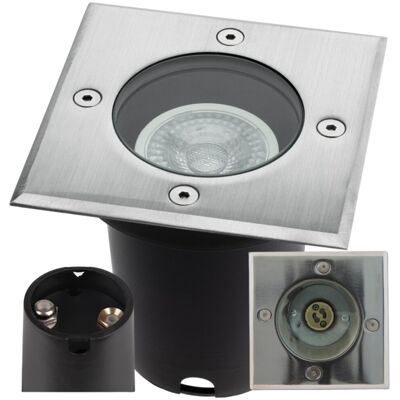 LUXA Oprawa najazdowa LED GU10 kwadratowa IP67 230V 110mm Podjazd Parking LUXA Oprawa najazdowa LED GU10 kwadratowa IP67 230V 110mm Podjazd Parking