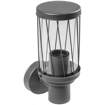GTV Oprawa Ogrodowa Kerta-A, E27, Max.12W, Ac220-240V, Ip44, Kinkiet Prosty Górny, Grafitowy GTV Oprawa Ogrodowa Kerta-A, E27, Max.12W, Ac220-240V, Ip44, Kinkiet Prosty Górny, Grafitowy