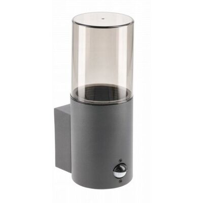 GTV Oprawa ogrodowa kinkiet prosty górny grafit MEDIO-AU PIR 15W E27 IP54 240V GTV Oprawa ogrodowa kinkiet prosty górny grafit MEDIO-AU PIR 15W E27 IP54 240V