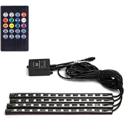 Aigostar Oświetlenie 4xlistwa taśma 12 led 5V do komputera samochodu pilot Aigostar Oświetlenie 4xlistwa taśma 12 led 5V do komputera samochodu pilot
