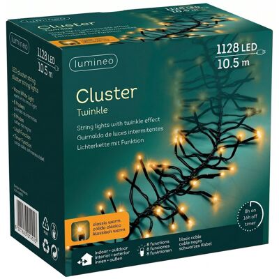 Kaemingk Oświetlenie Choinkowe Cluster Twinkle 1128led/10,5m Klasyczny Ciepły/czarny Kabel Kaemingk Oświetlenie Choinkowe Cluster Twinkle 1128led/10,5m Klasyczny Ciepły/czarny Kabel