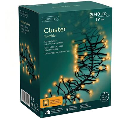 Kaemingk Oświetlenie Choinkowe Cluster Twinkle 2040led/19m Klasyczny Ciepły/czarny Kabel Kaemingk Oświetlenie Choinkowe Cluster Twinkle 2040led/19m Klasyczny Ciepły/czarny Kabel