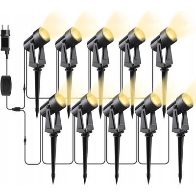 SVATER Oświetlenie Ogrodowe Led 32M 10X2W Ip65 Ciepły Biały Wbijane Lampki SVATER Oświetlenie Ogrodowe Led 32M 10X2W Ip65 Ciepły Biały Wbijane Lampki