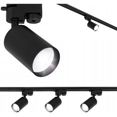 inna (Inny) Oświetlenie szynowe 3x Lampa GU10 czarna listwa 1m SZYNOPRZEWÓD reflektor inna (Inny) Oświetlenie szynowe 3x Lampa GU10 czarna listwa 1m SZYNOPRZEWÓD reflektor