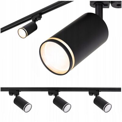 inna (Inny) Oświetlenie szynowe 3x lampa GU10 szyna czarna 1m SZYNOPRZEWÓD do POKOJU inna (Inny) Oświetlenie szynowe 3x lampa GU10 szyna czarna 1m SZYNOPRZEWÓD do POKOJU