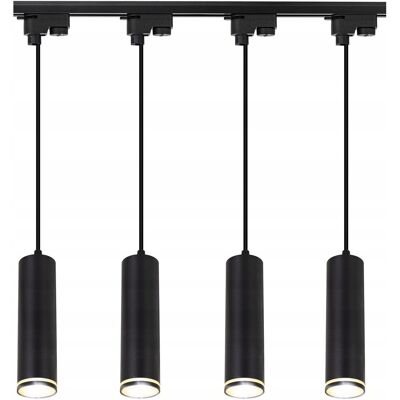 inna (Inny) Oświetlenie szynowe 4x lampa GU10 listwa 1m CZARNA wisząca TUBA LED Zestaw inna (Inny) Oświetlenie szynowe 4x lampa GU10 listwa 1m CZARNA wisząca TUBA LED Zestaw
