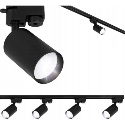 inna (Inny) Oświetlenie szynowe 4x reflektor GU10 + szyna 1m LAMPA szynoprzewód CZARNA inna (Inny) Oświetlenie szynowe 4x reflektor GU10 + szyna 1m LAMPA szynoprzewód CZARNA