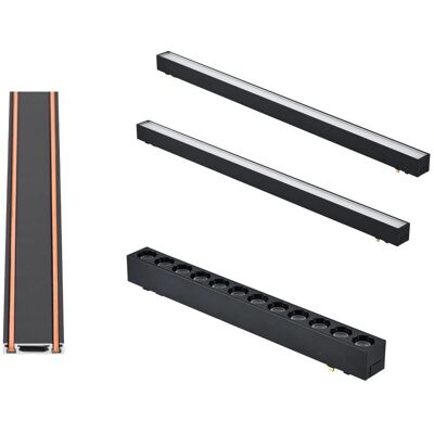 area-led Oświetlenie szynowe magnetyczne 1x SZYNA 1m + 2x10W lampa liniowa + 1x12W lampa liniowa magnetyczna zimna barwa LED area-led Oświetlenie szynowe magnetyczne 1x SZYNA 1m + 2x10W lampa liniowa + 1x12W lampa liniowa magnetyczna zimna barwa LED