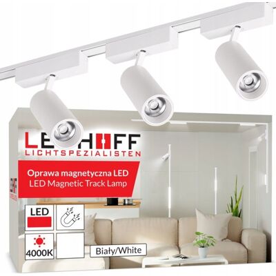 inna (Inny) Oświetlenie szynowe magnetyczne Szynoprzewód 1m 3x reflektor lampa BIAŁA inna (Inny) Oświetlenie szynowe magnetyczne Szynoprzewód 1m 3x reflektor lampa BIAŁA