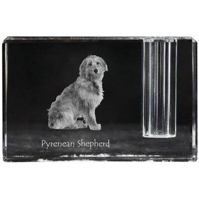 Owczarek pirenejski - stojak na długopis, kryształowy organizer ze zdjęciem psa, unikatowa ozdoba biurka marki Art-Dog Owczarek pirenejski - stojak na długopis, kryształowy organizer ze zdjęciem psa, unikatowa ozdoba biurka marki Art-Dog