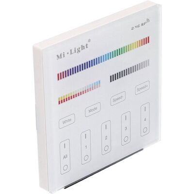 MiBoxer Panel MiLight 4strefy RGB+CCT w kolorze białym, sterownik model T4 MiBoxer Panel MiLight 4strefy RGB+CCT w kolorze białym, sterownik model T4
