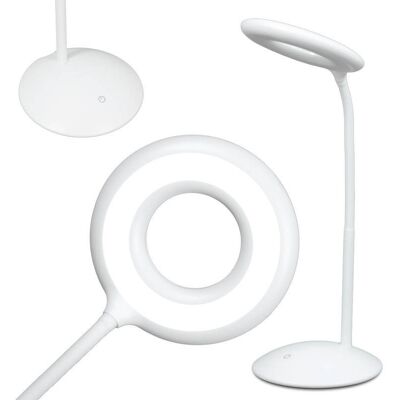 Interlook Pierścieniowa lampka biurkowa, szkolna LED RING 5W MT-816-Biały Interlook Pierścieniowa lampka biurkowa, szkolna LED RING 5W MT-816-Biały