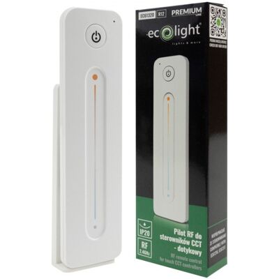 Ecolight Pilot Dotykowy R12 RF do sterowników do Taśm LED CCT biały Ecolight Pilot Dotykowy R12 RF do sterowników do Taśm LED CCT biały