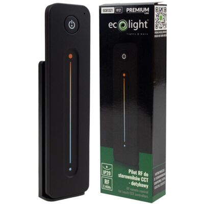 Ecolight Pilot Dotykowy R12 RF do sterowników do Taśm LED CCT czarny Ecolight Pilot Dotykowy R12 RF do sterowników do Taśm LED CCT czarny