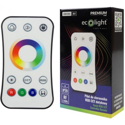 Ecolight Pilot R17 RF do sterownika V5-M LED RGB+CCT dotykowy biały Ecolight Pilot R17 RF do sterownika V5-M LED RGB+CCT dotykowy biały
