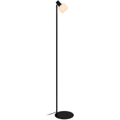 Zuma Line Podłogowa Lampa Stem R5021009A-1F Zumaline Szkło Metal Czarny Biały Zuma Line Podłogowa Lampa Stem R5021009A-1F Zumaline Szkło Metal Czarny Biały