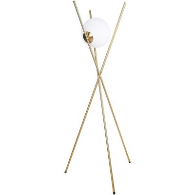 MaxLight Podłogowa lampa złota XENA szklana kula ball nowoczesna do sypialni MaxLight Podłogowa lampa złota XENA szklana kula ball nowoczesna do sypialni