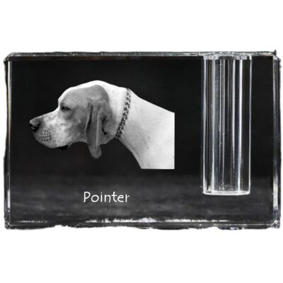 Pointer I - stojak na długopis, kryształowy organizer ze zdjęciem psa, unikatowa ozdoba biurka marki Art-Dog Pointer I - stojak na długopis, kryształowy organizer ze zdjęciem psa, unikatowa ozdoba biurka marki Art-Dog