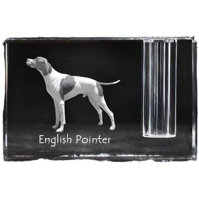 Pointer - stojak na długopis, kryształowy organizer ze zdjęciem psa, unikatowa ozdoba biurka marki Art-Dog Pointer - stojak na długopis, kryształowy organizer ze zdjęciem psa, unikatowa ozdoba biurka marki Art-Dog