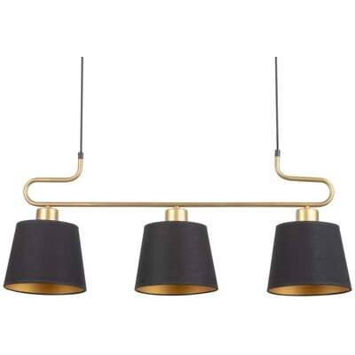 Potrójna lampa wisząca Volutto 40646 Sigma z abażurem miedziana czarna Potrójna lampa wisząca Volutto 40646 Sigma z abażurem miedziana czarna