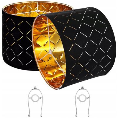 PREMIUM ABAŻUR BĘBNOWY VEVOR 33X33X25 CM 2 SZTUKI CZARNY ZŁOTY DIAMENTOWY PREMIUM ABAŻUR BĘBNOWY VEVOR 33X33X25 CM 2 SZTUKI CZARNY ZŁOTY DIAMENTOWY