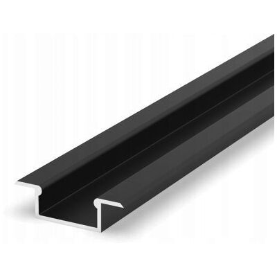 LED-ONE Profil alu wpuszczany płaski slim czarny do LED 2m LED-ONE Profil alu wpuszczany płaski slim czarny do LED 2m