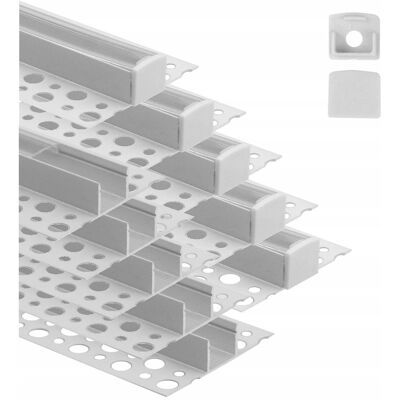 Inny producent Profil do Tasm LED GPP03 biały + klosz transparentny 3m Zestaw 10 sztuk Inny producent Profil do Tasm LED GPP03 biały + klosz transparentny 3m Zestaw 10 sztuk