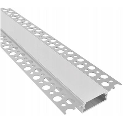 Inny producent Profil do Taśm LED Podtynkowy do płyt G/K Srebrny z Kloszem Mleczny 2m Inny producent Profil do Taśm LED Podtynkowy do płyt G/K Srebrny z Kloszem Mleczny 2m