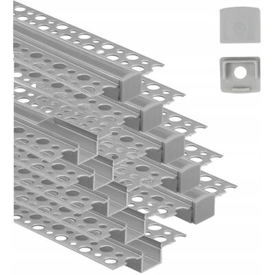 Inny producent Profil do Taśm LED Podtynkowy Srebrny + klosz transparentny 3m Zestaw 10szt Inny producent Profil do Taśm LED Podtynkowy Srebrny + klosz transparentny 3m Zestaw 10szt