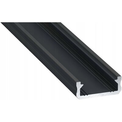 Profil LED Czarny 3m 300cm Nawierzchniowy Natynkowy Premium Typ D Lumines Profil LED Czarny 3m 300cm Nawierzchniowy Natynkowy Premium Typ D Lumines