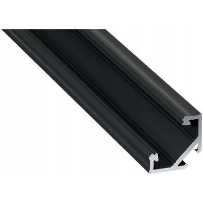 Profil LED Czarny Rogowy Narożny 3m 300cm Nawierzchniowy Premium B Lumines Profil LED Czarny Rogowy Narożny 3m 300cm Nawierzchniowy Premium B Lumines