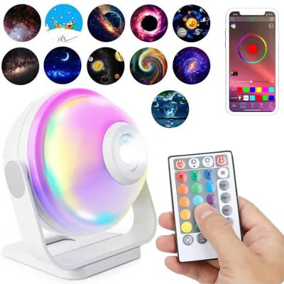 Interlook Projektor gwiazd Lampka nocna RGB z wbudowanym głośnikiem XTY01-WHITE Interlook Projektor gwiazd Lampka nocna RGB z wbudowanym głośnikiem XTY01-WHITE