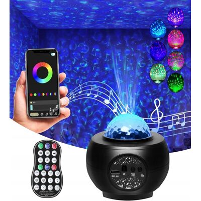 Inny producent Projektor gwiazd LED z głośnikiem lampka nocna Bluetooth 3w1 Inny producent Projektor gwiazd LED z głośnikiem lampka nocna Bluetooth 3w1