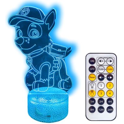 Rodzinkowo.pl Psi Patrol Rocky Lampka Nocna 3D Led Rgb Kolor Kabel Usb + Pilot Rodzinkowo.pl Psi Patrol Rocky Lampka Nocna 3D Led Rgb Kolor Kabel Usb + Pilot