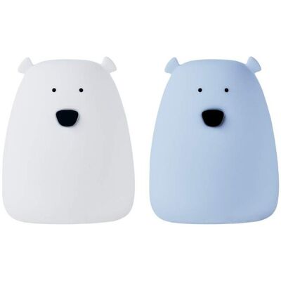 Inny producent Rabbit & Friends - Zestaw 2 lampek MiniMiś w kolorze Biały i Arktyczny Błękit Inny producent Rabbit & Friends - Zestaw 2 lampek MiniMiś w kolorze Biały i Arktyczny Błękit