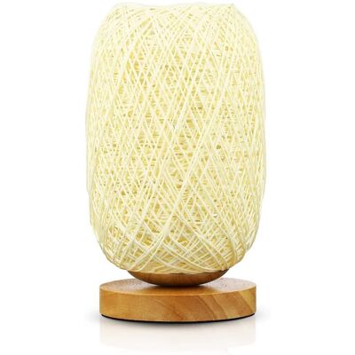 Interlook Rattanowa lampka nocna Stylowa lampka stołowa ZBD-C2314-BG Interlook Rattanowa lampka nocna Stylowa lampka stołowa ZBD-C2314-BG
