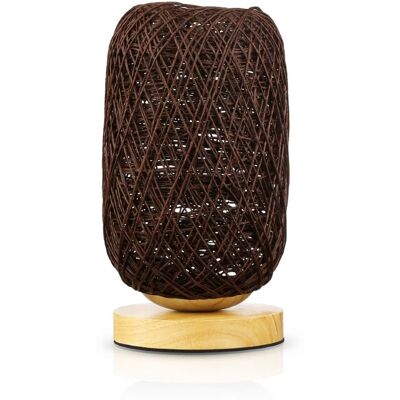 Interlook Rattanowa lampka nocna Stylowa lampka stołowa ZBD-C2314-BR Interlook Rattanowa lampka nocna Stylowa lampka stołowa ZBD-C2314-BR