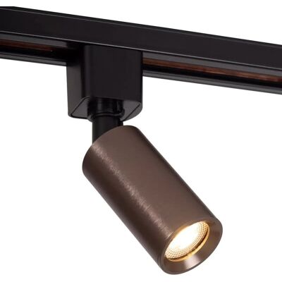 Lucide Regulowana lampa 1-fazowa do szyn RITMO 09960/01/97 tuba brązowa czarna Lucide Regulowana lampa 1-fazowa do szyn RITMO 09960/01/97 tuba brązowa czarna