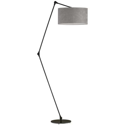 LYSNE Regulowana Lampa Podłogowa Bari Velur, Szary LYSNE Regulowana Lampa Podłogowa Bari Velur, Szary