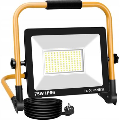 Inny producent RIGIDON 75W LED Reflektor 7500LM Przenośny Lampa Robocza IP66 6000K Inny producent RIGIDON 75W LED Reflektor 7500LM Przenośny Lampa Robocza IP66 6000K