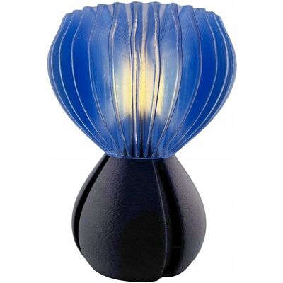 Rio SAKU designerska lampa stołowa LED E27 czarna niebieski klosz Rio SAKU designerska lampa stołowa LED E27 czarna niebieski klosz