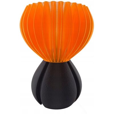 Rio SAKU designerska lampa stołowa LED E27 czarna pomarańczowy klosz Rio SAKU designerska lampa stołowa LED E27 czarna pomarańczowy klosz