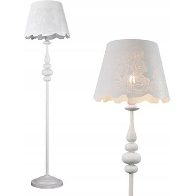 Sanico Electronics Polska Sanico Goldlux FABRIZIA E27 lampa podłogowa biała IP20 - 310439 Sanico Electronics Polska Sanico Goldlux FABRIZIA E27 lampa podłogowa biała IP20 - 310439