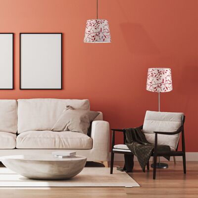 Sanico Goldlux lampa podłogowa SCARLET nikiel 140cm abażur stożek 35cm autumn leaves E27 IP20 - 336514 Sanico Goldlux lampa podłogowa SCARLET nikiel 140cm abażur stożek 35cm autumn leaves E27 IP20 - 336514