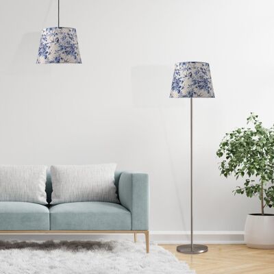 Sanico Goldlux lampa podłogowa SCARLET nikiel 140cm abażur stożek 35cm porcelain E27 IP20 - 336484 Sanico Goldlux lampa podłogowa SCARLET nikiel 140cm abażur stożek 35cm porcelain E27 IP20 - 336484