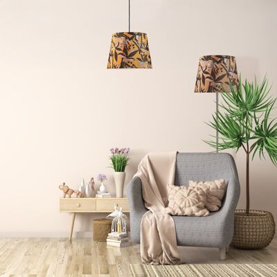 Sanico Goldlux lampa podłogowa SCARLET nikiel 140cm abażur stożek 35cm yellow nature E27 IP20 - 336460 Sanico Goldlux lampa podłogowa SCARLET nikiel 140cm abażur stożek 35cm yellow nature E27 IP20 - 336460