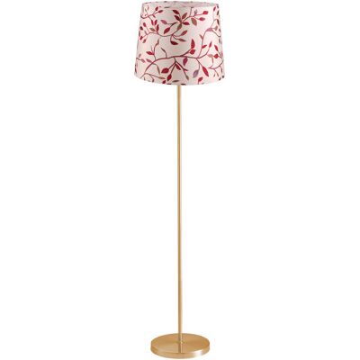 Sanico Goldlux lampa podłogowa SCARLET złota 140cm abażur stożek 35cm autumn leaves E27 IP20 - 336590 Sanico Goldlux lampa podłogowa SCARLET złota 140cm abażur stożek 35cm autumn leaves E27 IP20 - 336590