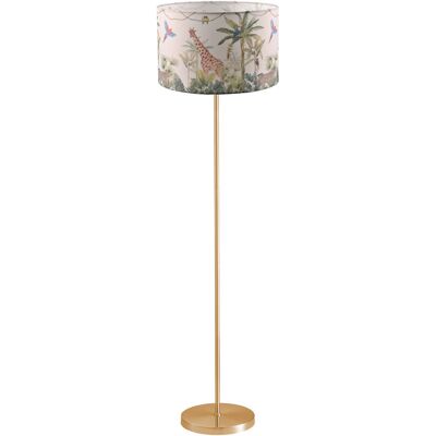 Sanico Goldlux lampa podłogowa SCARLET złota 140cm abażur walec 40cm safari E27 IP20 - 336613 Sanico Goldlux lampa podłogowa SCARLET złota 140cm abażur walec 40cm safari E27 IP20 - 336613
