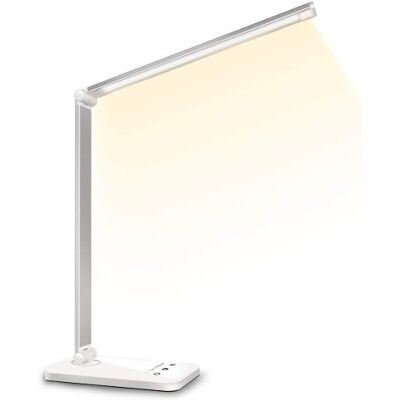 Inny producent Ściemnialna lampa biurkowa SLATOR LED srebrna Inny producent Ściemnialna lampa biurkowa SLATOR LED srebrna