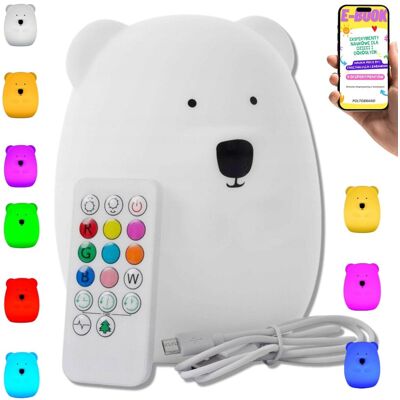 Pltb SILIKONOWA LAMPKA MIŚ LED RGB + PILOT • PREZENT DLA DZIECKA DZIEWCZYNKI DO POKOJU + EBOOK Pltb SILIKONOWA LAMPKA MIŚ LED RGB + PILOT • PREZENT DLA DZIECKA DZIEWCZYNKI DO POKOJU + EBOOK